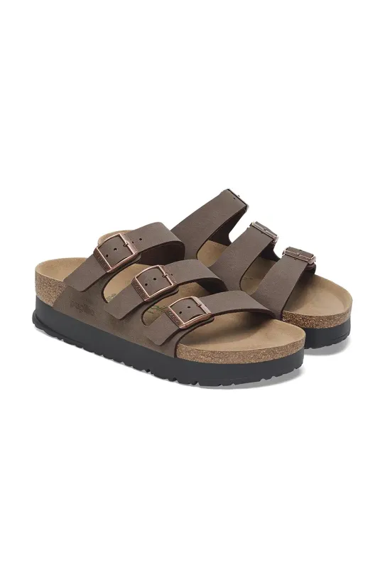 Pantofle Birkenstock Florida III Flex Platform Vegan Birkenstock x Papillio hnědá 1029741