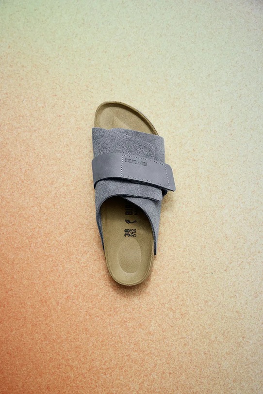 Kožené pantofle Birkenstock Kyoto šedá 1029157