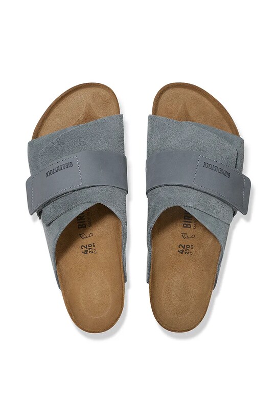 Взуття Шкіряні шльопанці Birkenstock Kyoto 1029157 сірий