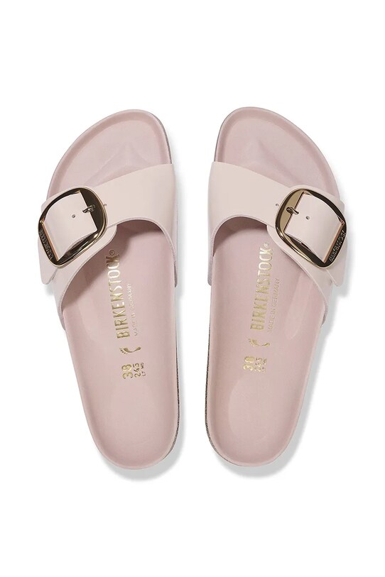 Кожаные шлепанцы Birkenstock Madrid Big Buckle 1029448 розовый