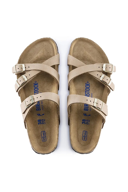 Birkenstock papuci din nubuc Franca SFB 1022973 bej