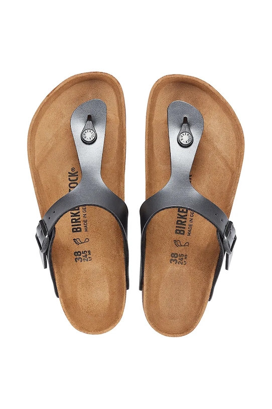 Obuwie Birkenstock japonki Gizeh Metallic 1021428.Black czarny