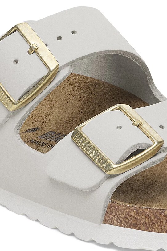 Obuwie Birkenstock klapki nubukowe Arizona 1029475 biały