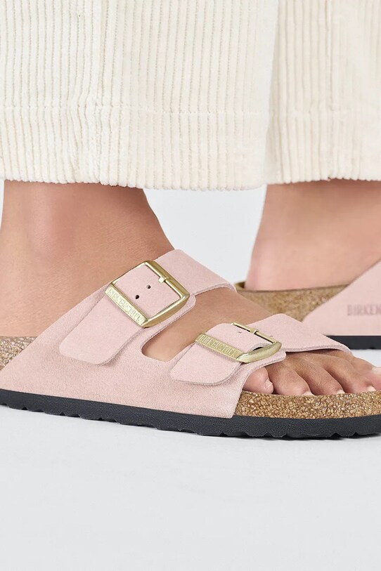 Замшевые шлепанцы Birkenstock Arizona 1026170