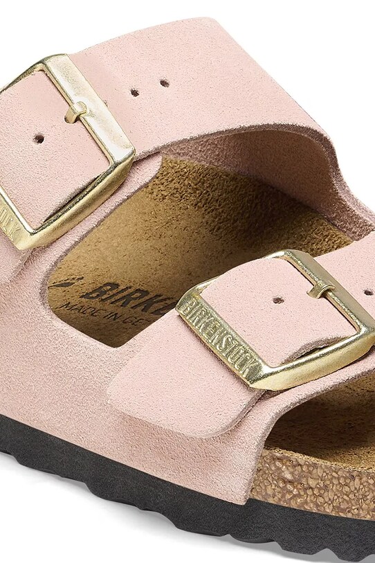 Обувь Замшевые шлепанцы Birkenstock Arizona 1026170 розовый