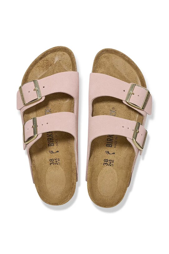 Замшевые шлепанцы Birkenstock Arizona 1026170 розовый