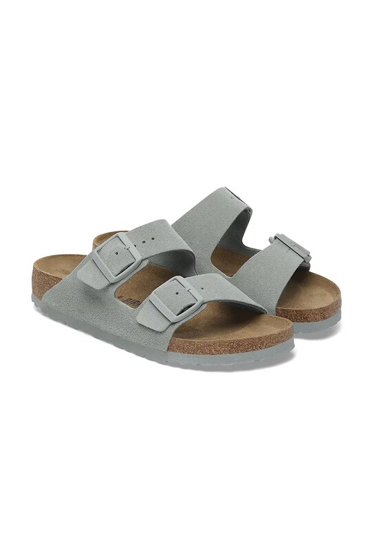 Birkenstock ciabatte slide in camoscio Arizona blu 1029215