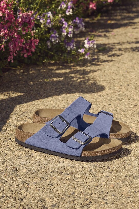 Birkenstock klapki zamszowe Arizona 1029218 fioletowy