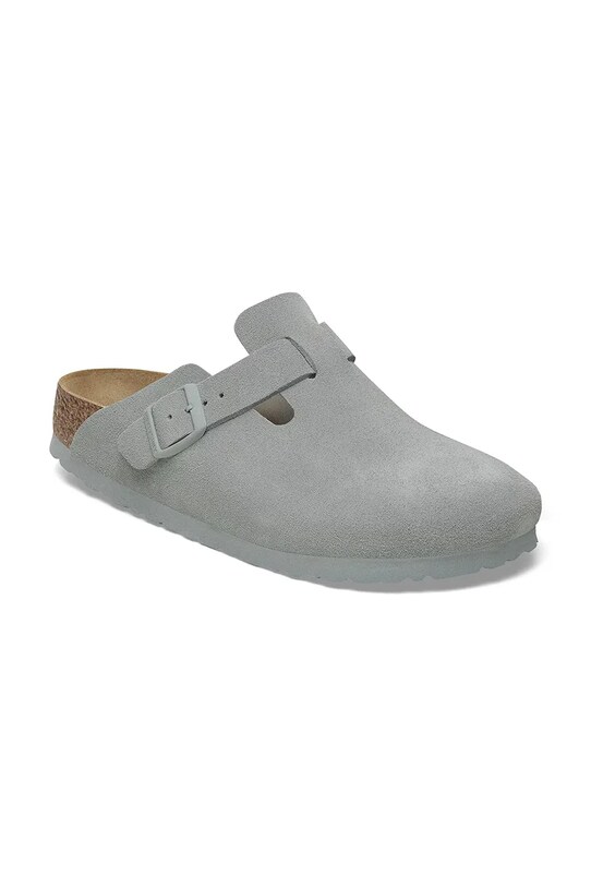 Birkenstock klapki zamszowe Boston 1029214 niebieski SS25