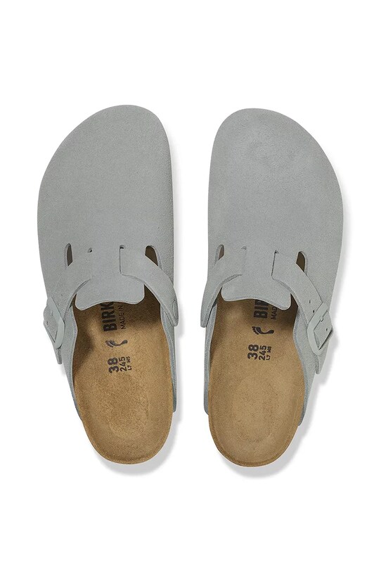 Birkenstock klapki zamszowe Boston 1029214 niebieski
