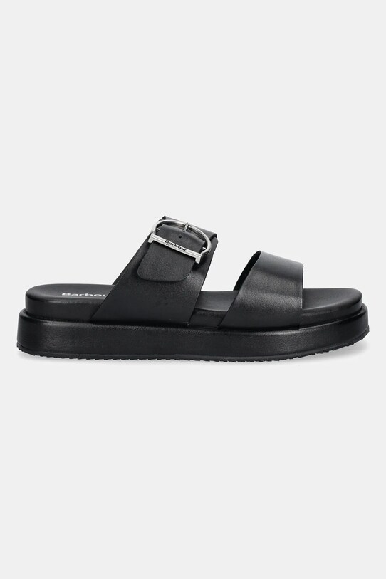 Kožené šľapky Barbour Adele LFO0761BK51 čierna SS25