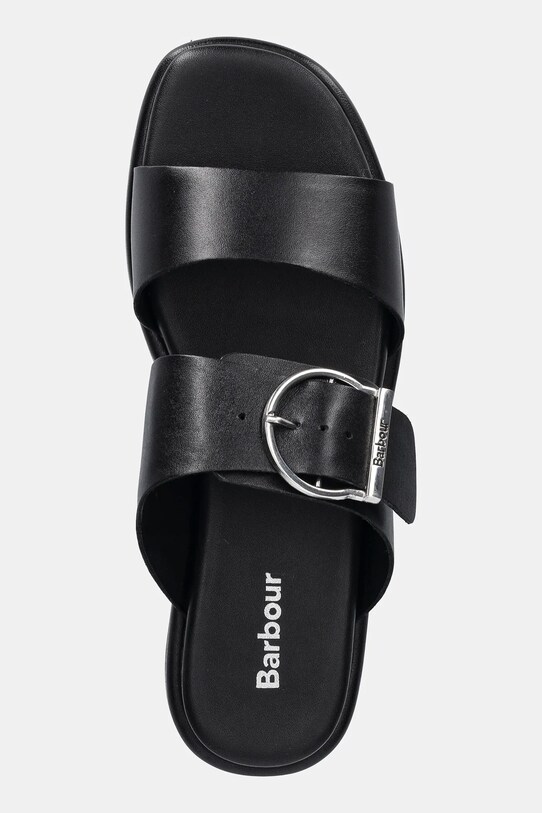 Kožené šľapky Barbour Adele čierna LFO0761BK51