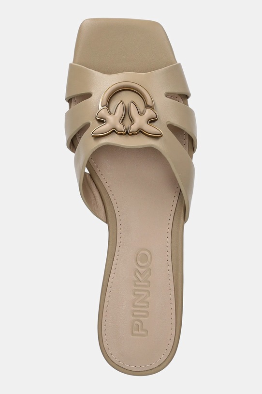 Pinko klapki skórzane Marli beżowy SD0313.P003.I35