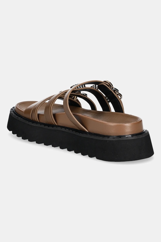 Παπούτσια Δερμάτινες παντόφλες Pinko Kate SD0291.P001.GU8 καφέ