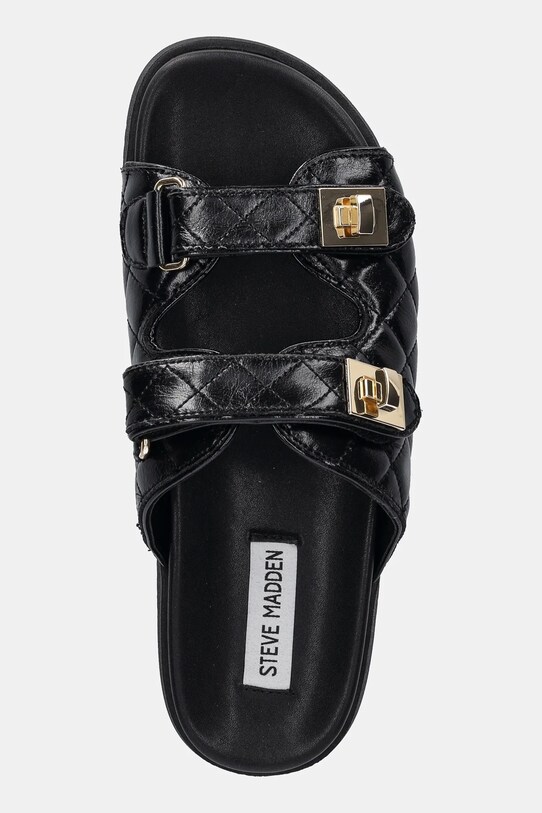 Kožené šľapky Steve Madden Schmona-CN čierna SM11003714.017