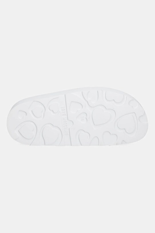 Kožené šľapky Love Moschino JA28014I1MIE0100 biela