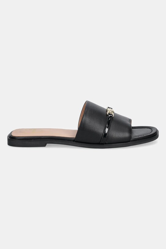 Love Moschino slapi de piele JA28082G1MIA400A negru SS25