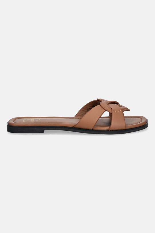Kožené šľapky Love Moschino JA28092G1MIA0201 hnedá SS25