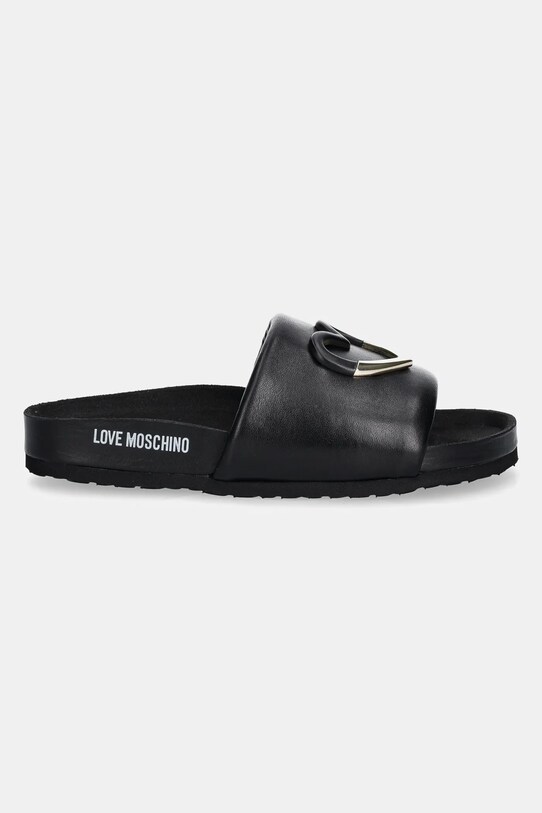 Кожаные шлепанцы Love Moschino JA28283G1MIE0000 чёрный SS25