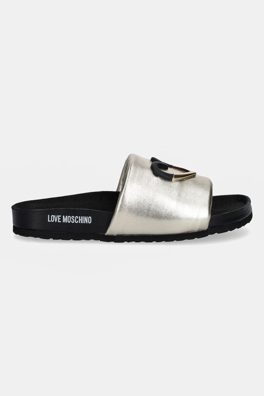 Kožené šľapky Love Moschino JA28283G1MIF0900 zlatá SS25