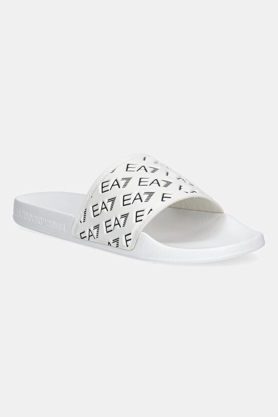 Pantofle EA7 Emporio Armani plochý bílá AF15125.7X000109
