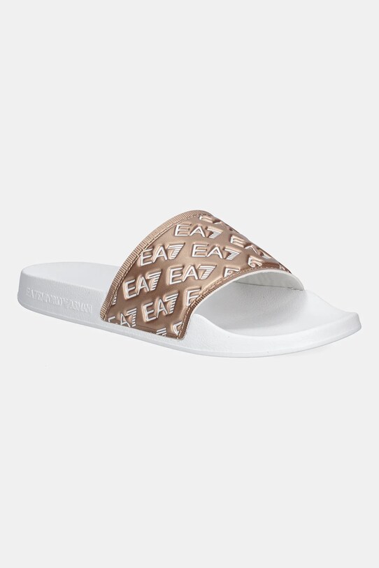 Pantofle EA7 Emporio Armani plochý bílá AF15125.7X000109