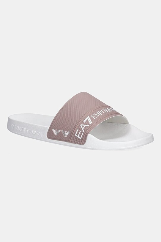Pantofle EA7 Emporio Armani plochý růžová AF15128.7X000110