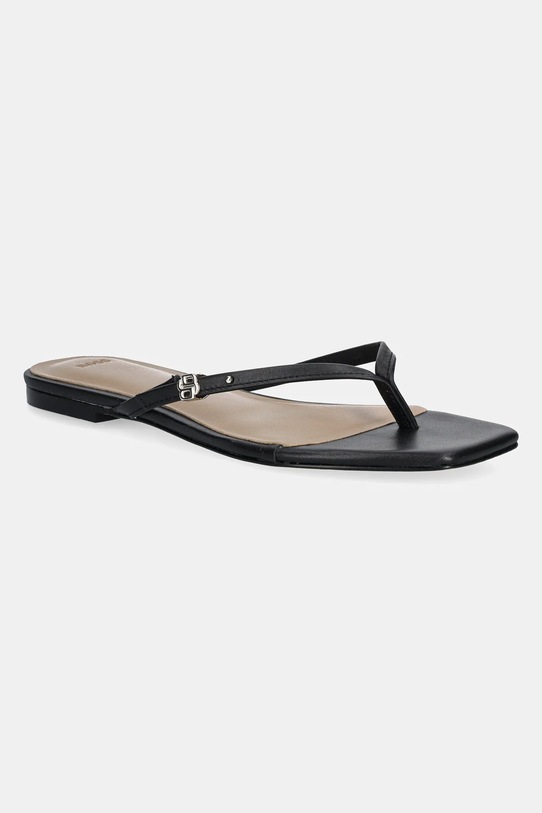 BOSS papuci de piele Charlize piele negru 50542228.001