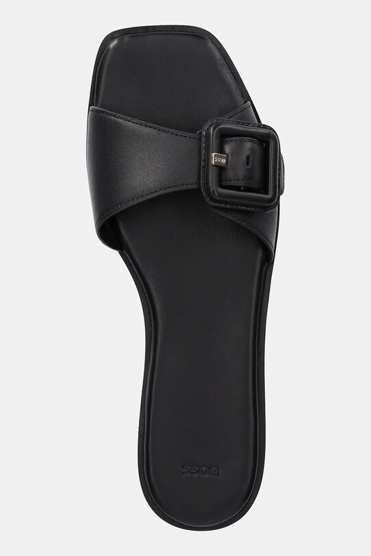 BOSS bőr papucs Charlize fekete 50542200.001