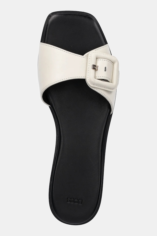 Шкіряні шльопанці BOSS Charlize бежевий 50542200.118