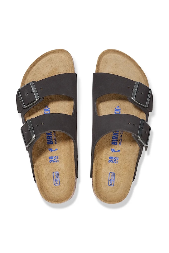 Παπούτσια Nubuck παντόφλες Birkenstock Arizona SFB 1019011 μαύρο