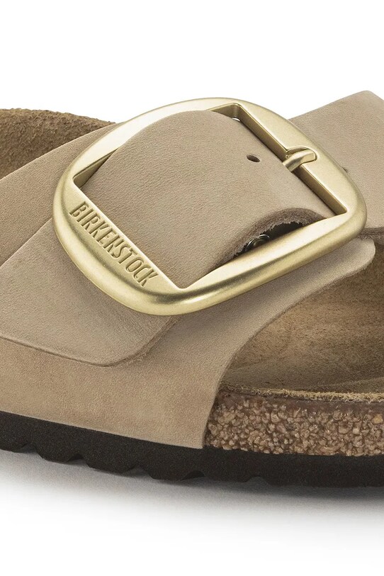 Obuv Nubukové šľapky Birkenstock Madrid Big Buckle 1024140 béžová