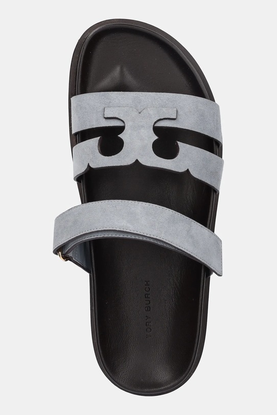 Tory Burch klapki zamszowe Ines Sport niebieski 167709.100