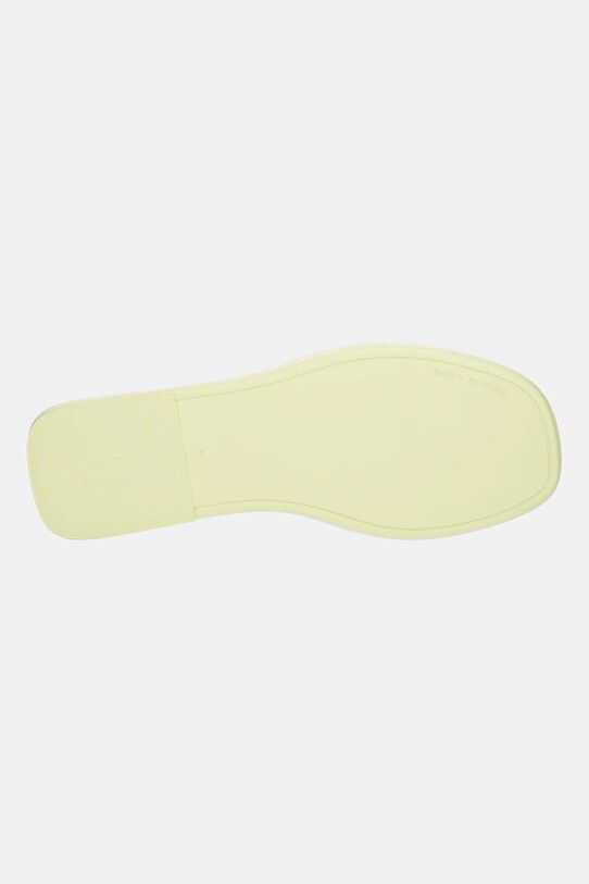 Kožené šľapky Tory Burch Double T Sport Slide 141380.701 žltá