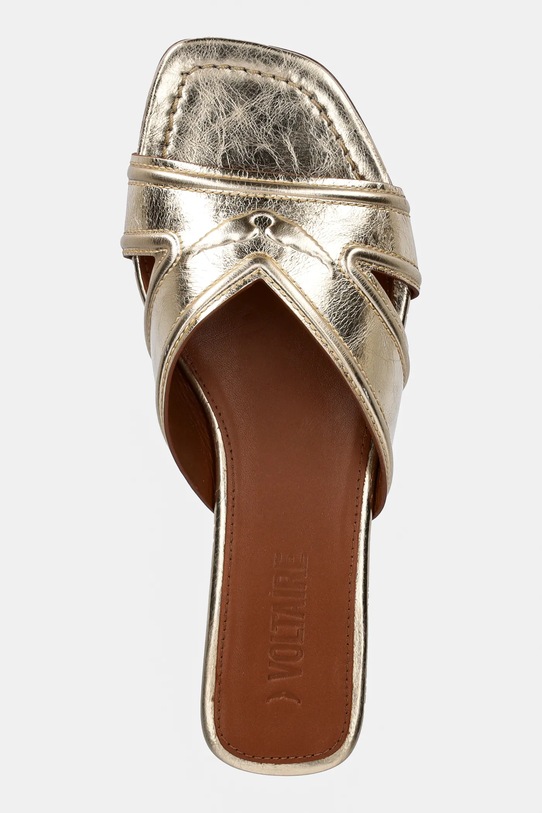 Δερμάτινες παντόφλες ZADIG&VOLTAIRE Azora χρυσαφί SWCT01939