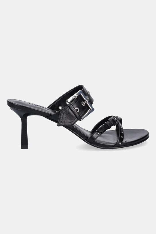 HUGO slapi de piele Katniss 50542113.001 negru SS25