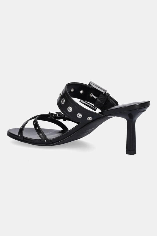 Încălțăminte HUGO slapi de piele Katniss 50542113.001 negru