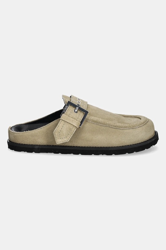 HUGO papuci din piele Artentia 50542022.337 verde SS25