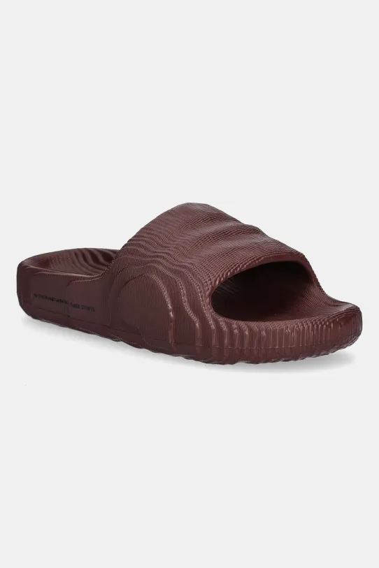 Šľapky adidas Originals Adilette 22 W plochý burgundské JH9691