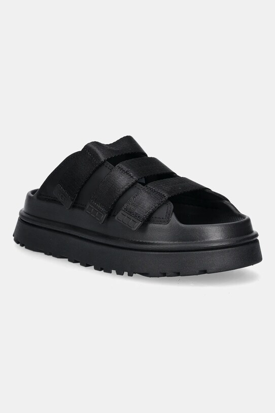 Παντόφλες UGG Goldenglow Slide απομίμηση λείου δέρματος μαύρο 1167430.BLK