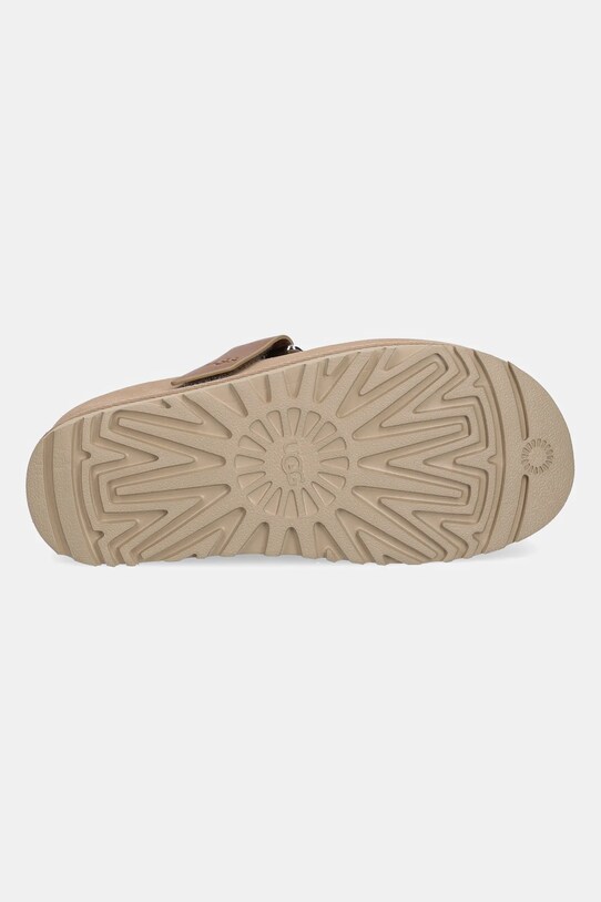 Natikače od brušene kože UGG Goldenstar Hi Clog 1167550.SAN bež