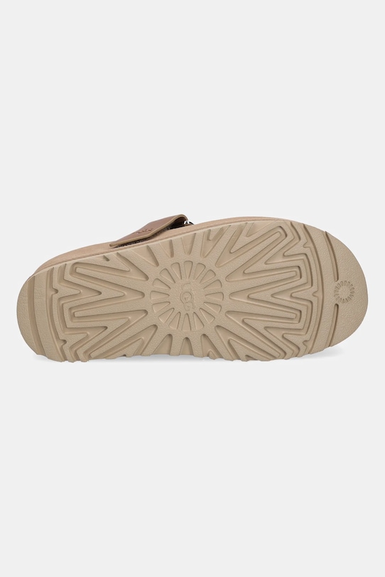 Semišové šľapky UGG Goldenstar Hi Clog 1167550.SAN béžová