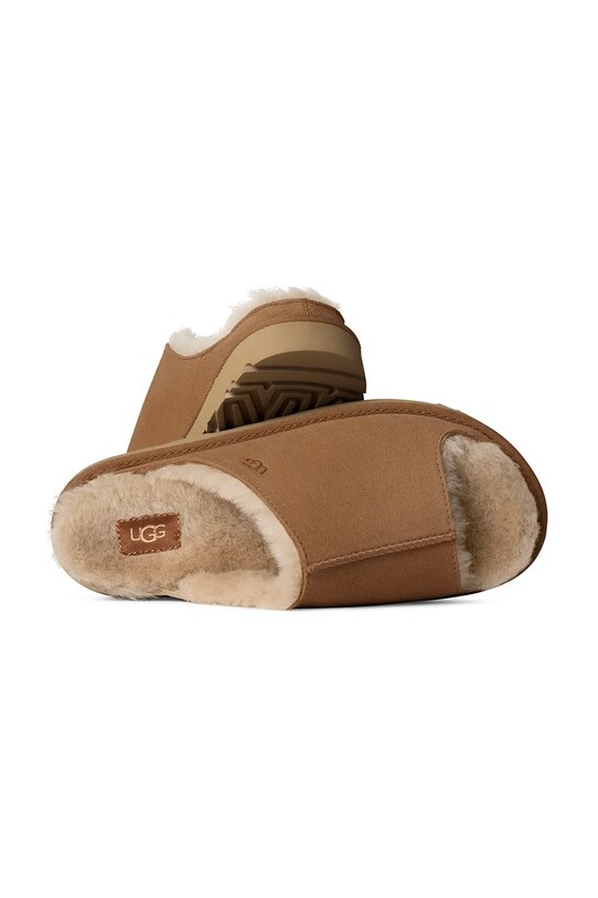 UGG klapki zamszowe Greenport Slide 1167610.CHE brązowy