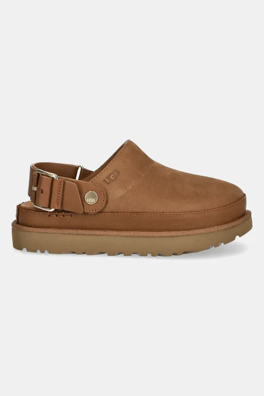 UGG klapki nubukowe Goldenstar Villa Clog 1169590.CHE brązowy SS25