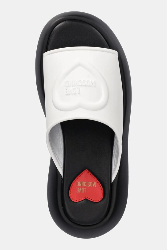 Šľapky Love Moschino biela JA28207I0MI40100