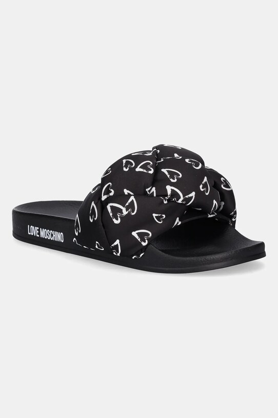 Love Moschino papuci sintetic negru JA28312G0MIW100B