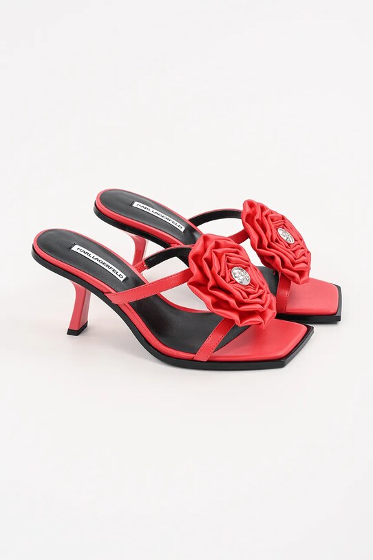 Кожаные шлепанцы Karl Lagerfeld KARMEL KL33624.0DD красный SS25