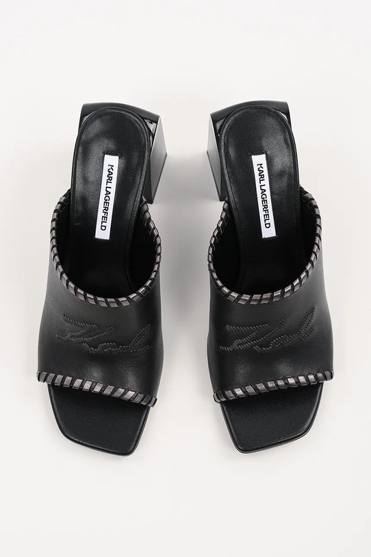 Δερμάτινες παντόφλες Karl Lagerfeld ASTRA NOVA μαύρο KL33172.000