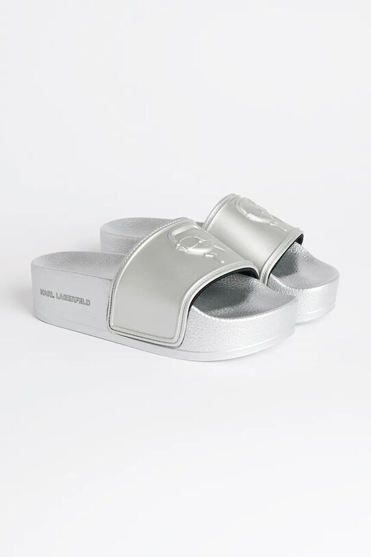 Παντόφλες Karl Lagerfeld KONDO MAXI KL80819M.VSL ασημί SS25