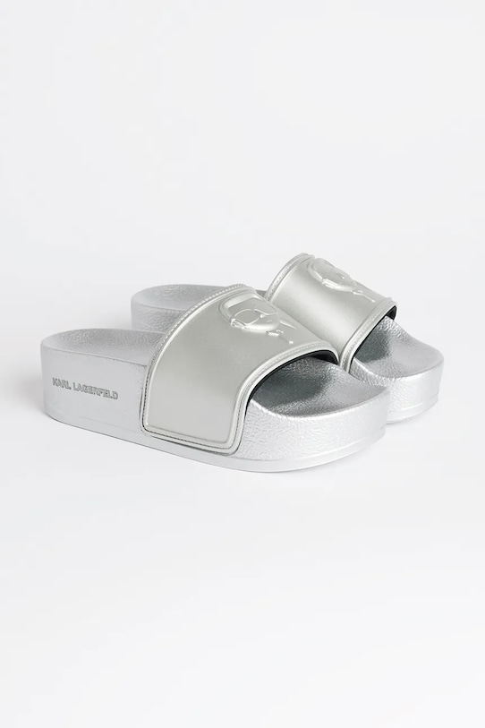 Karl Lagerfeld papuci KONDO MAXI KL80819M.VSL argintiu SS25